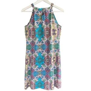 CHARTER CLUB Dress Sleeveless Unique Soft Pastel Paisley Print Women